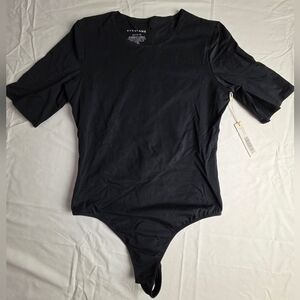 NWT Everlane Thong Black Bodysuit Sz L